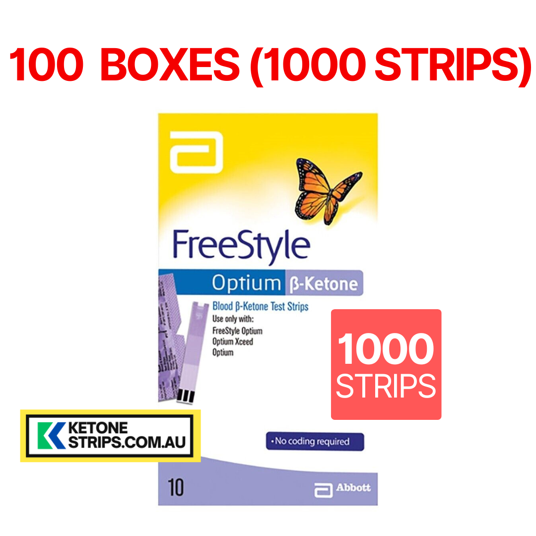 1000-Pack FreeStyle Optium Blood Ketone Test Strips – Bulk Unboxed