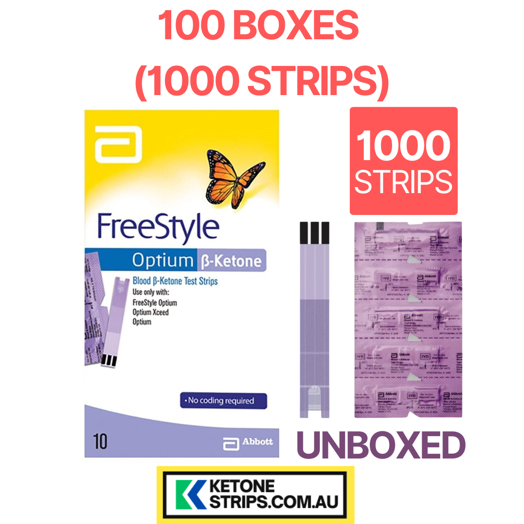 1000-Pack FreeStyle Optium Blood Ketone Test Strips – Bulk Unboxed